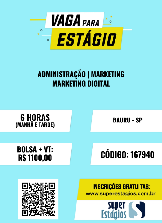 Vaga de gestor de marketing digital - Estágios / Vagas - Faculdades  Integradas de Bauru