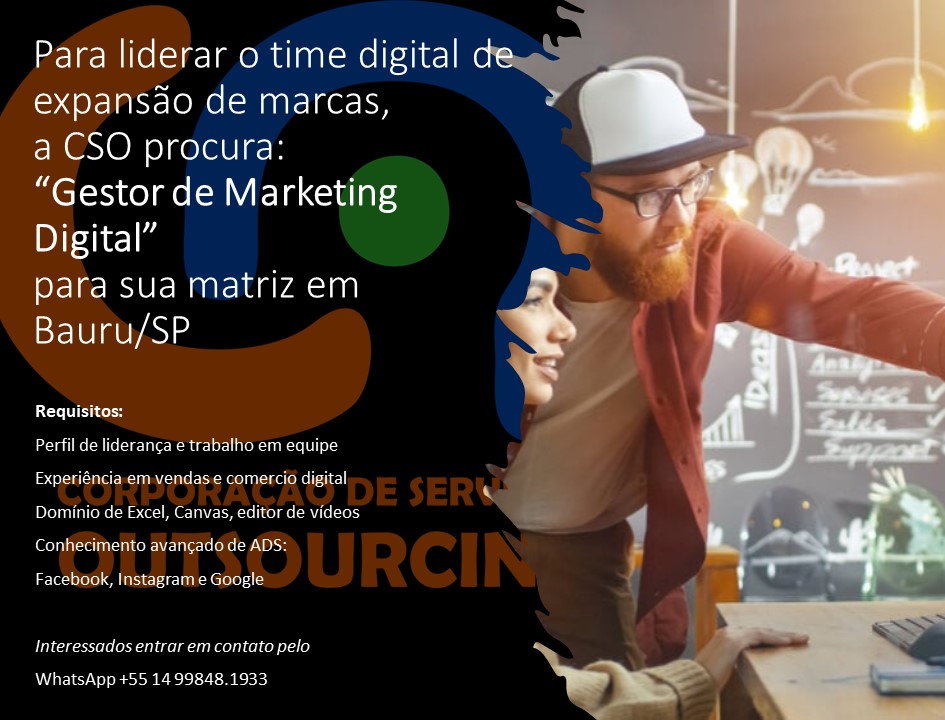 Vaga de gestor de marketing digital - Estágios / Vagas - Faculdades  Integradas de Bauru