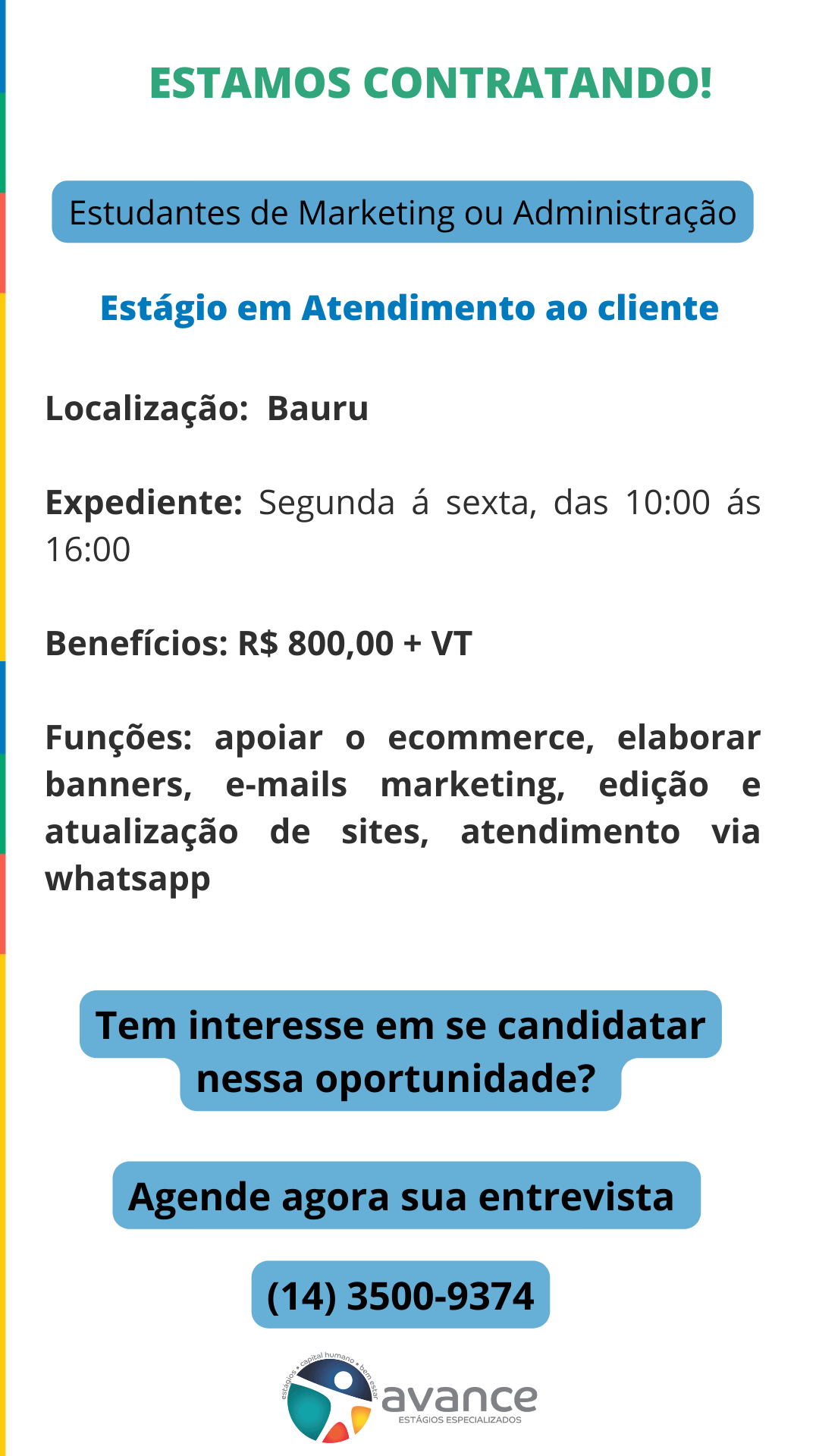 Vaga de gestor de marketing digital - Estágios / Vagas - Faculdades  Integradas de Bauru